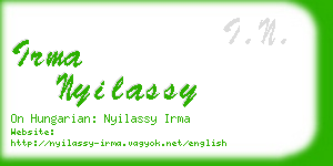 irma nyilassy business card